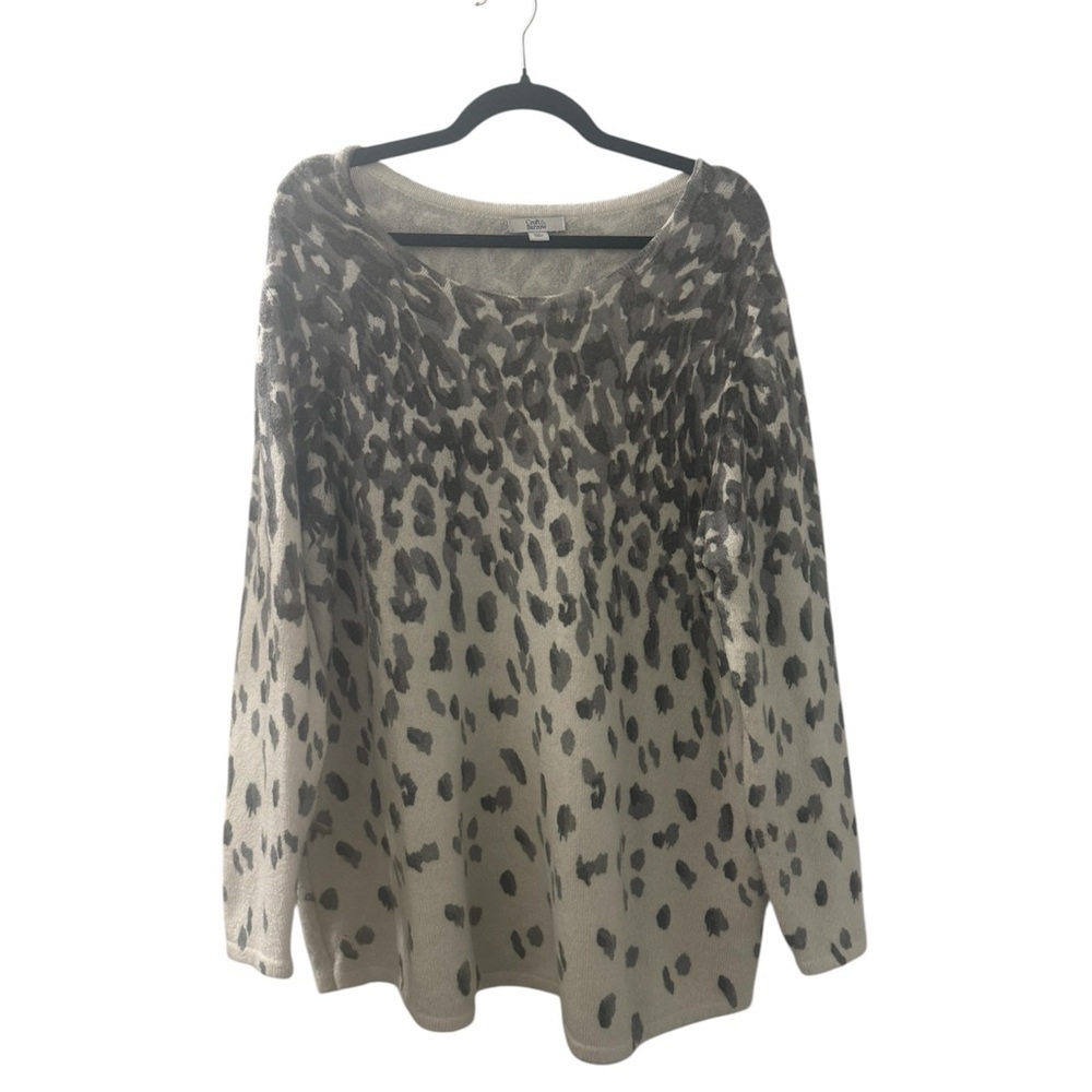 Croft & Barrow Animal Print Pullover Sweater Women’s Plus Size XXL